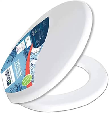 Assento Sanitário Almofadado Branco com Tampa, Confortável, Universal, Fácil de Instalar