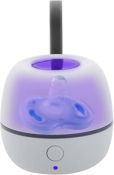 Estojo de chupeta UV portátil para viagem - Design compacto para casa e viagens, fácil de manter os itens do bebê limpos