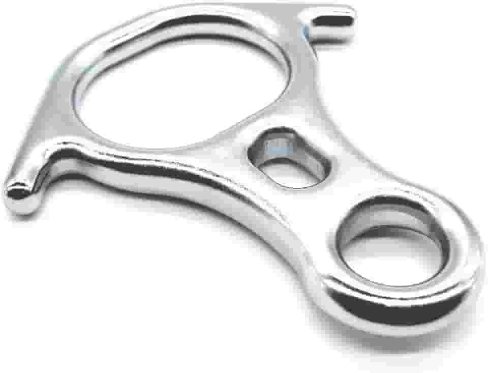 Freio oito em aço resgate com orelha 67KN cromado USClimb