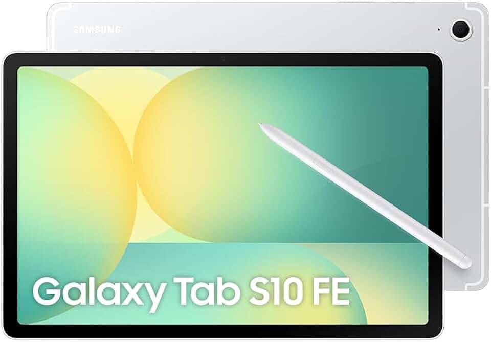 Tablet Samsung Galaxy Tab S10 FE, Prata, 128GB, 8GB RAM, Tela Imersiva de 10.9" 90Hz, Camera Traseira de 13MP, Câmera Frontal de 12MP Ultra Wide, Wifi 6, IP68, Android 15