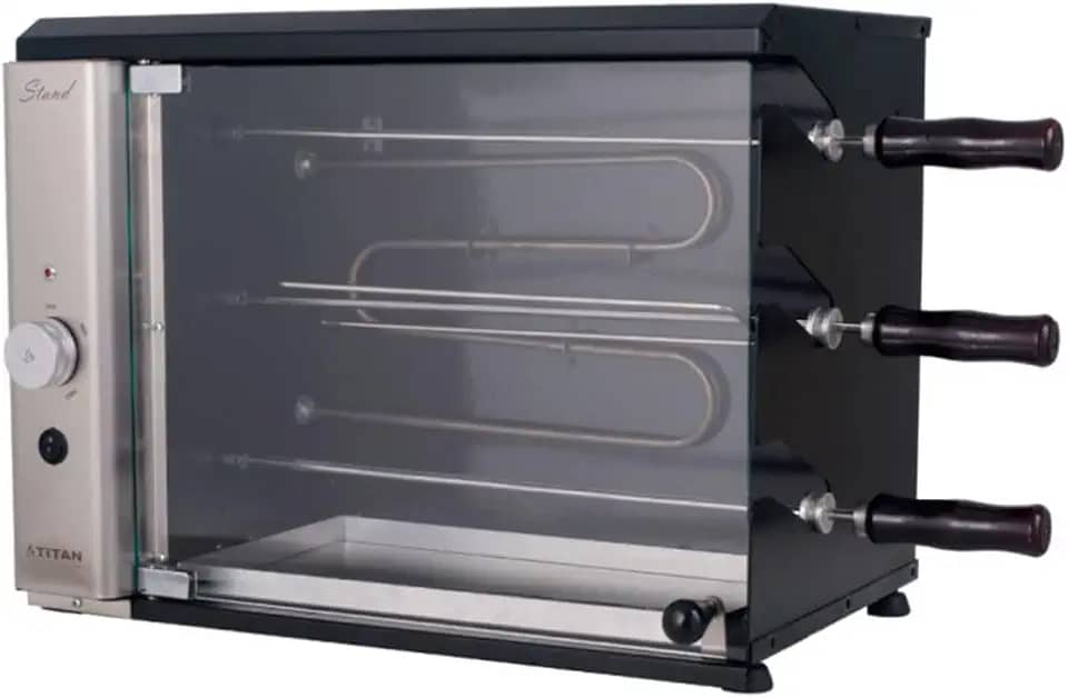 Churrasqueira Elétrica de Bancada para 3 Espetos Stand 220V Titan