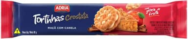 Adria Biscoito Recheio Chocolate Branco E Geleia De Maçã Com Canela Tortinhas Crostata Pacote 80G