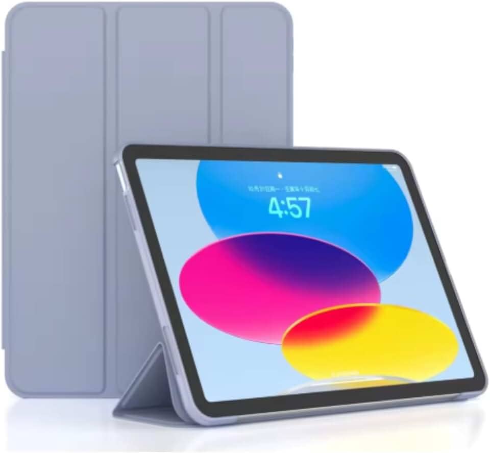 Case Capa Compatível Para iPad 9, 8, 7 Geração 10.2" 10.5" Slim Inteligente Com Suporte Caneta Proteção Anti-Impacto Auto Sleep Tampa Magnética (Cinza Azulado)