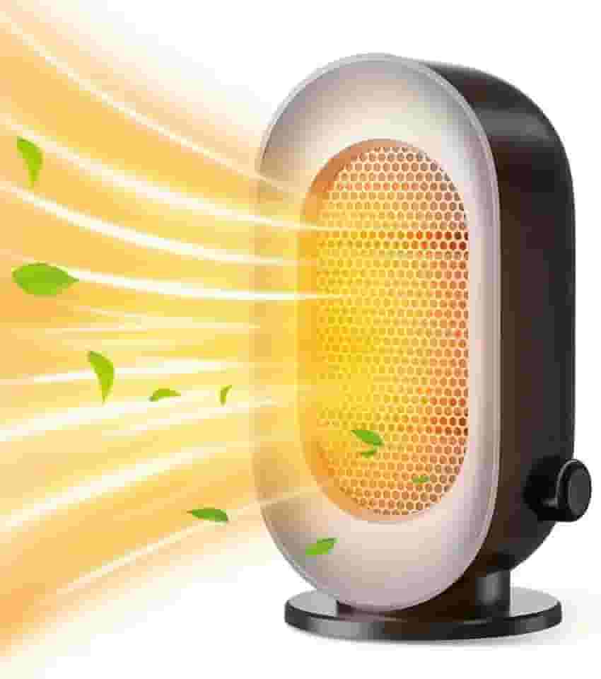 Aquecedor de ambiente portátil interno, aquecedores elétricos pequenos portáteis de 3 modos com proteção contra sobreaquecimento e derrubada para aquecimento rápido, silencioso e energeticamente