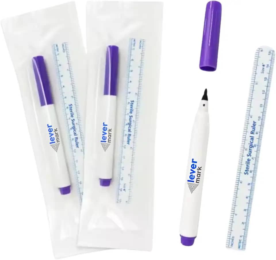 1 Caneta de Marcação Cirúrgica com Régua, Marcador Para Pele Profissional