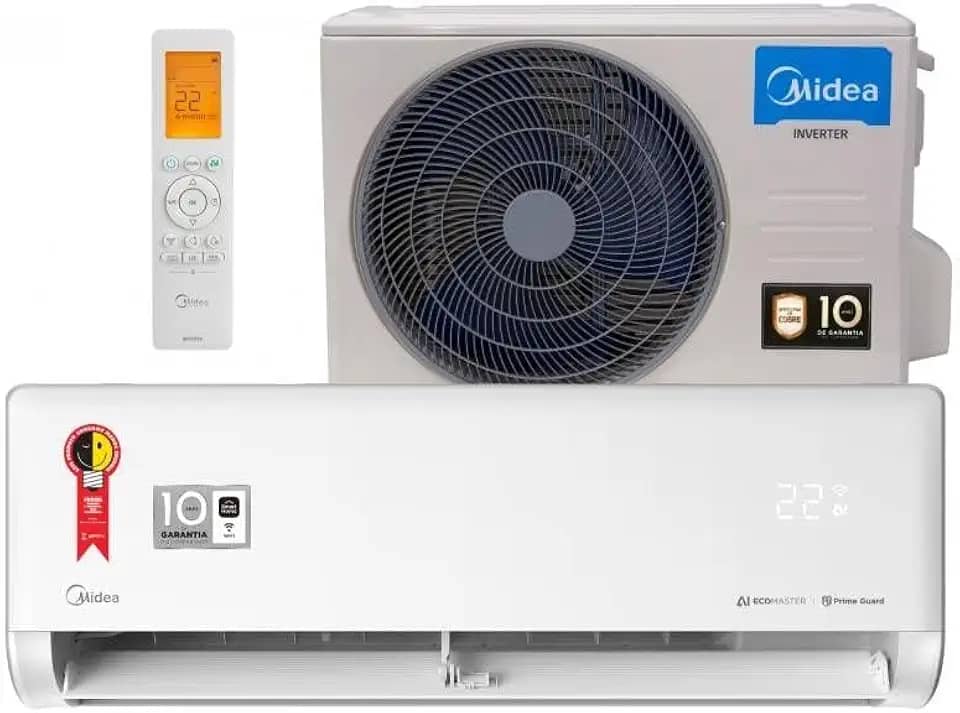 Ar Condicionado Split Inverter Midea AI Ecomaster 18000 BTUs Quente e Frio 220V 38EZVQA18M5