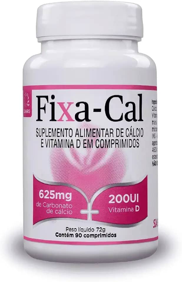Fixa-cal Carbonato Cálcio 625mg +vitamina D 90 Cp - Saúde Óssea
