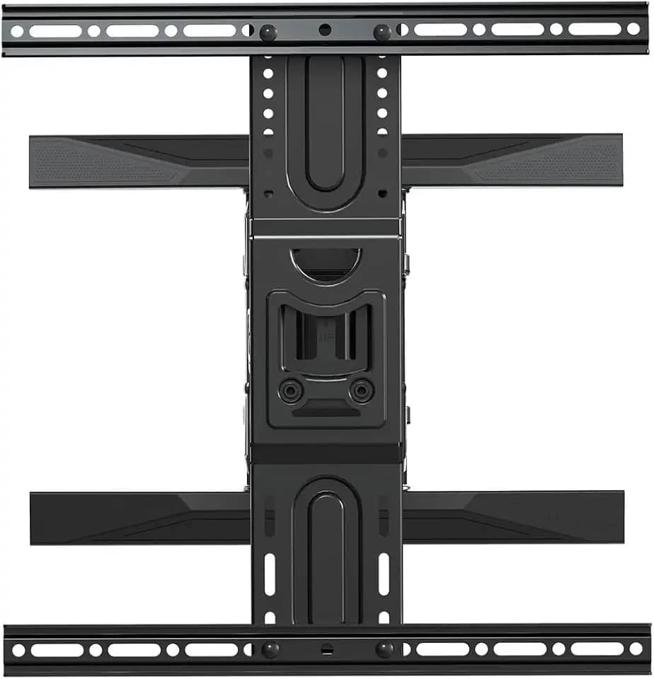 ELG, A02V6N, Suporte de TV Articulado de Parede Para TVs Planas e Curvas de 75" a 86", Inclinação Horizontal e Vertical, Peso Máximo de 46 Kg, Preto