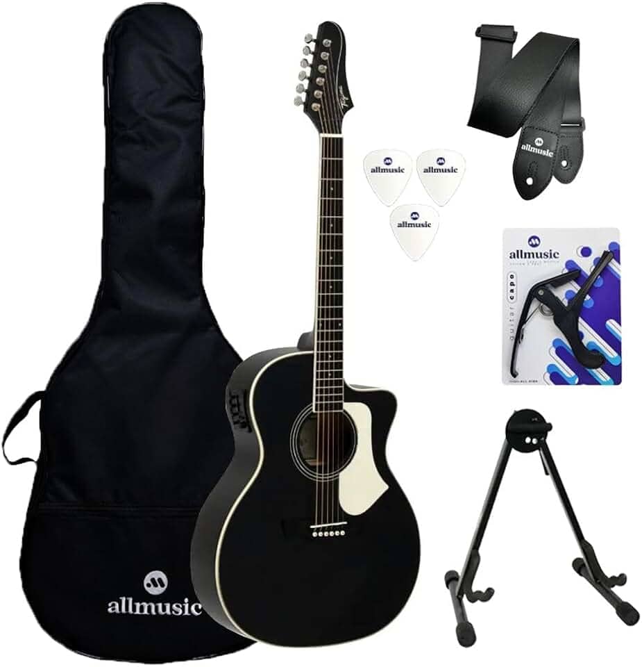Kit Violão Tagima Rio Negro Preto Capa/Suporte/Acessórios