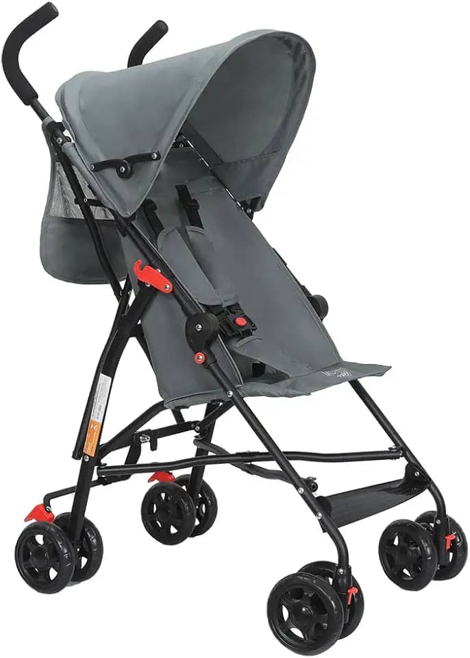 Maxi Baby Carrinho de Bebê Passeio Guarda Chuva MOVEE (Cinza)