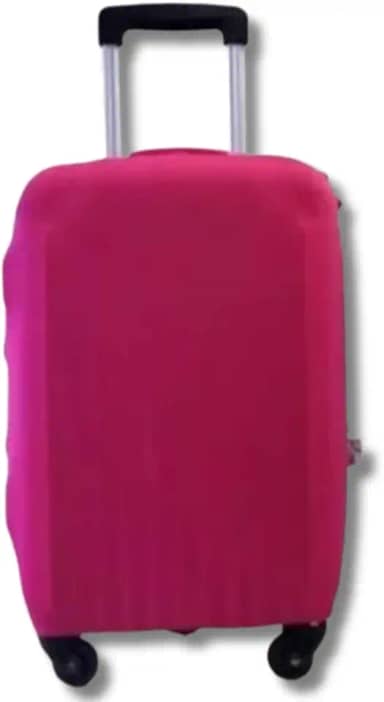 Capa de Mala Protetora Lisa, Tamanho Médio, Material Resistente, (ROSA)