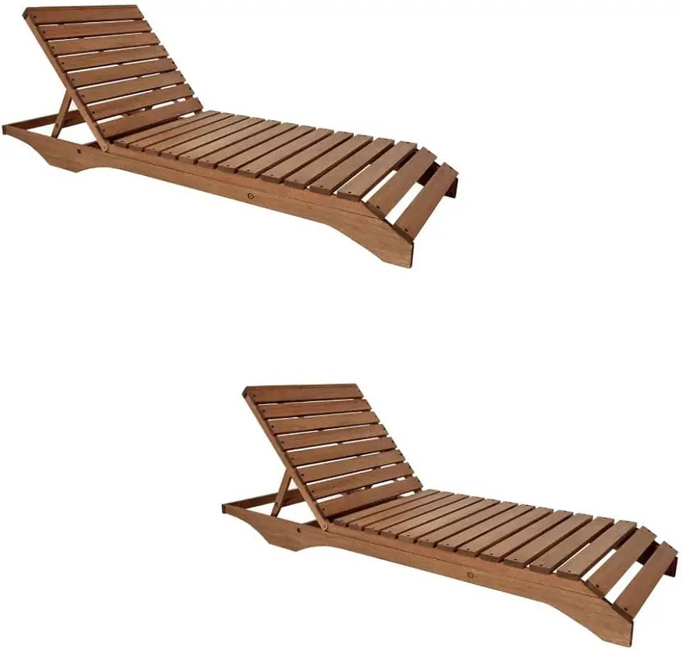 Conjunto 2 Espreguiçadeiras Chaise Longue Menton