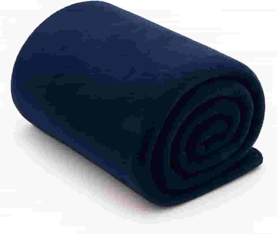 Cobertor Manta de Casal para Sofa Cama Feita de Microfibra 100% Poliéster, Toque Macio, 1,80 x 2,00 m, Ideal para Todas as Estações do ano Lisinha e Quentinha (Azul)