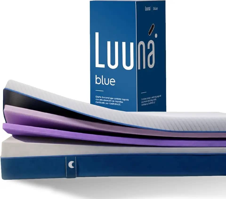 Colchão King Luuna Blue, Garantia 10 Anos, Firme Confortável, Bloqueio de Movimentos - 193x203cm