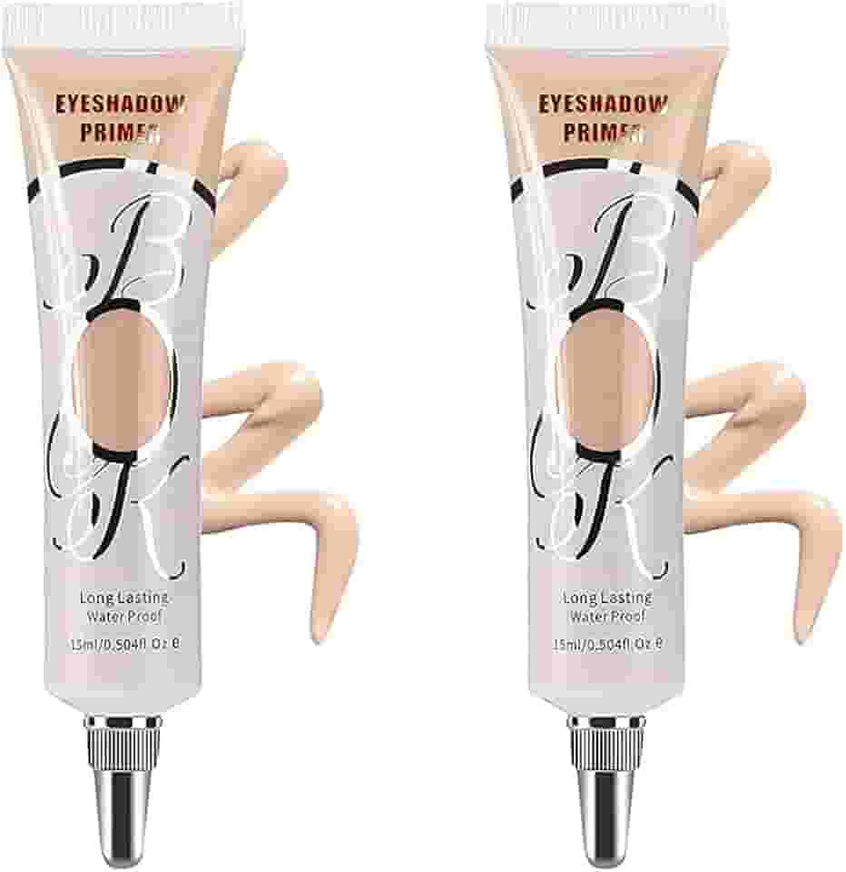 LOKFAR Pacote Com 2 Primers De Sombras Foscas Para Pálpebras Oleosas, Sombra Média Sem Vincos, Base Para Sombras, Maquiagem, À Prova D'Água, À Prova De Manchas E De Longa Duração, Sombra Líquida Em