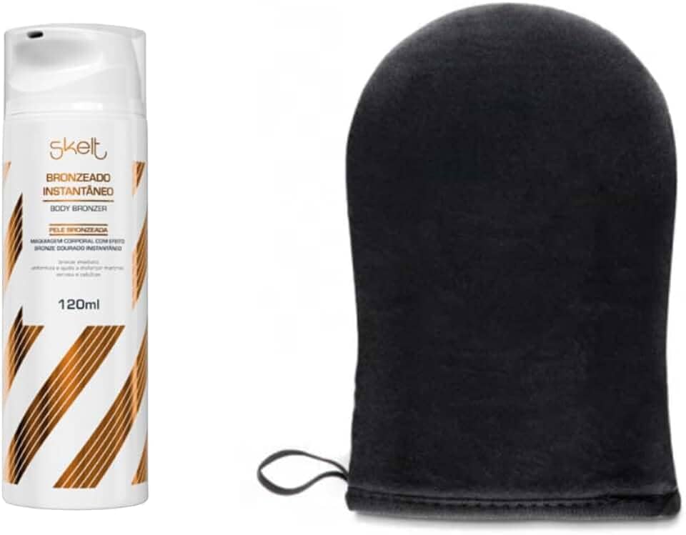 Kit Skelt Bronzeado Instantaneo Red Carpet Glow 120ml + Luva