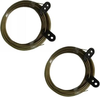 Kit 2 Cordas para Varal em Aço Revestido com PVC, 10 Metros cada, Com Fixador, Resistente, Não Enferruja