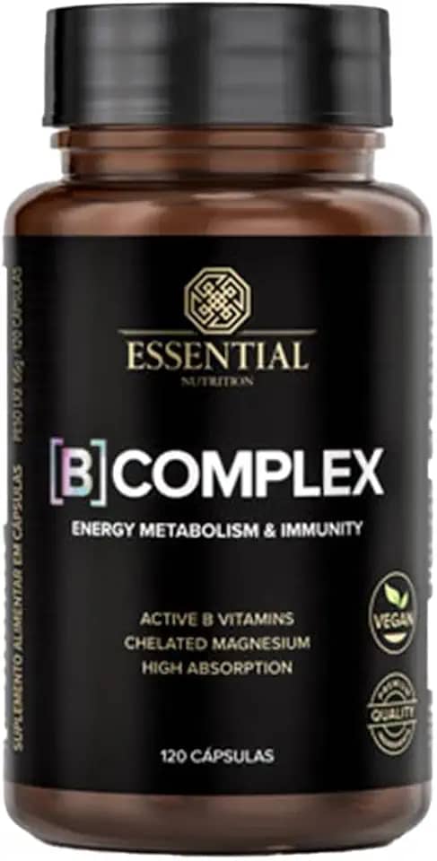 B Complex 120 Cápsulas Essential Nutrition Original Vitaminas do Complexo B