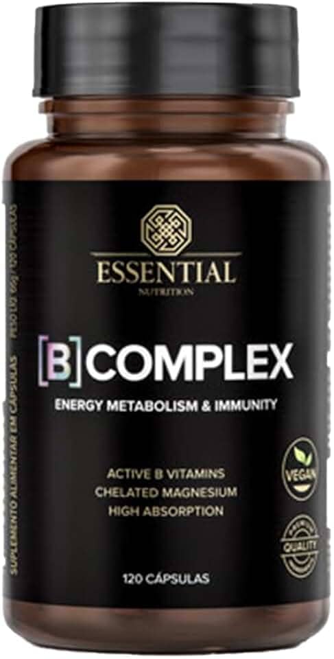 B Complex 120 Cápsulas Essential Nutrition Original Vitaminas do Complexo B