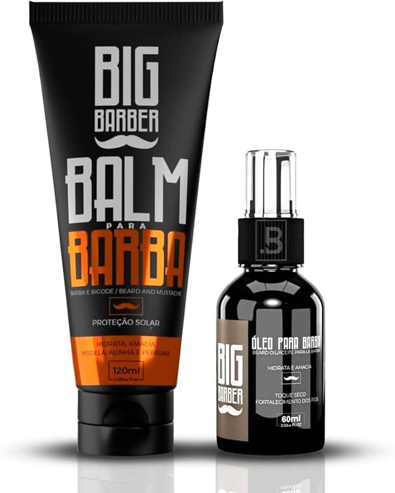 Kit Balm e Óleo Para Barba Hidratante Big Barber