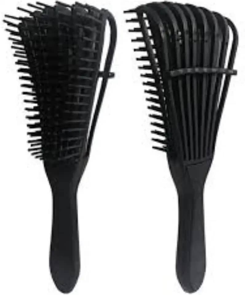 Escova Polvp para Cabelos Cacheados – Pente Desembaraçante Rosa, Design Ergonômico Anti-Quebra, Ideal para Crespos, Ondulados e Cacheados