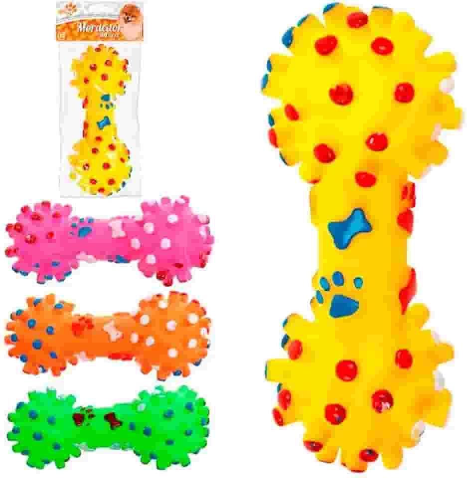 Mordedor para Cães Halter Cravo 12,5cm Colorido | Estimulante de Mordida, Resistente e Divertido
