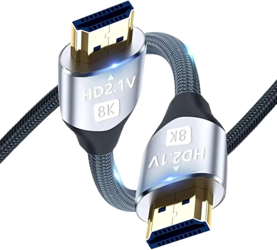Cabo Hdmi 2.1 8k Blindado Ultra Hd Resolução 8k 120hz Para Ps5, Ps4, Xbox, Projetor, Set-top Box Comprimento 5 Metros