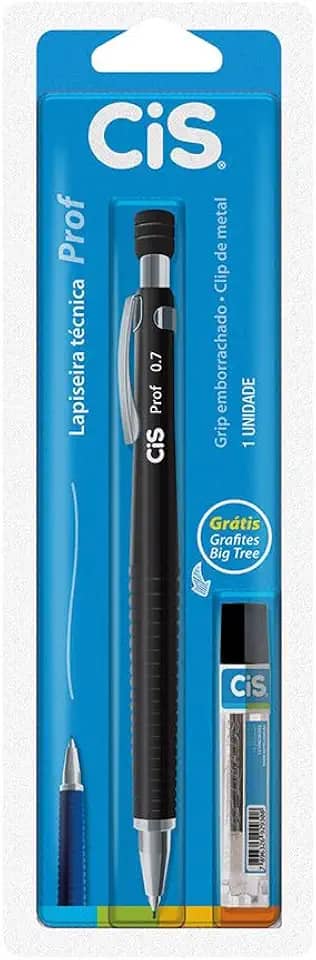 Lapiseira Técnica Prof 0.7 mm, CIS, Preta, Blister c/1 unidade