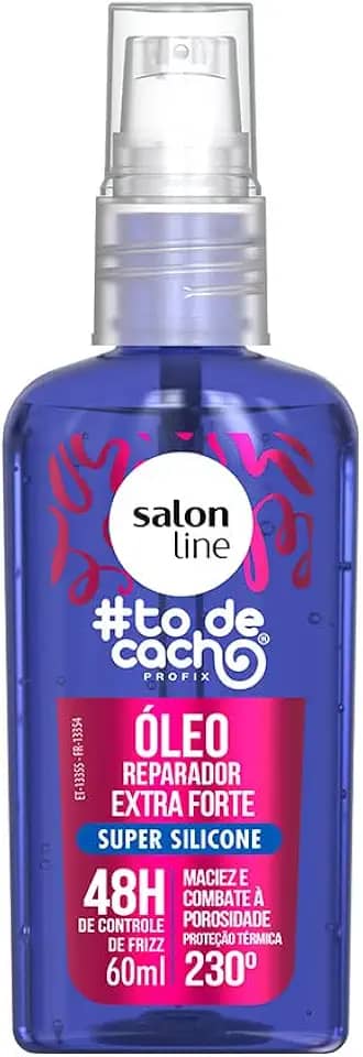 Salon Line, Óleo Reparador Extra Forte, #TodeCacho, Super Silicone, Vegano - Para Cabelos Cacheados, 60ml