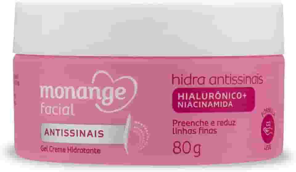 Monange Hidratante Facial Hidra Antissinais com Ácido Hialurônico e Niacinamida 80g