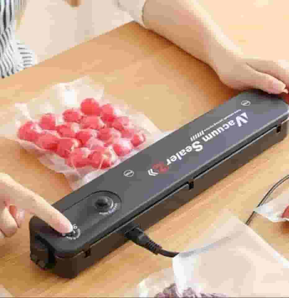 Seladora Vácuo Elétrica Bivolt – Embaladora de Alimentos para Preservar Frescor, Sabor e Qualidade por Mais Tempo – Ideal para Congelamento e Organização da Sua Cozinha