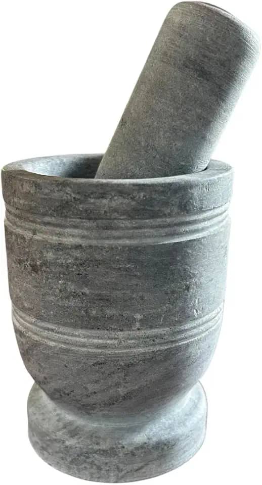 Pilão De Pedra Sabão Resistente Grande