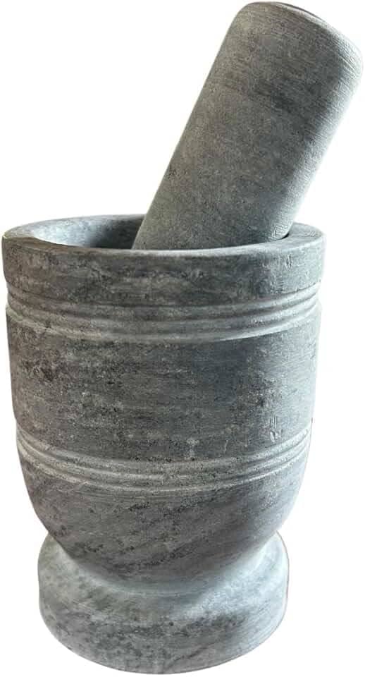 Pilão De Pedra Sabão Resistente Grande