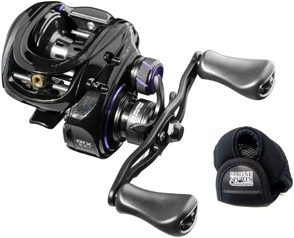 Carretilha Marine Sports Lubina Black Widow GTX 11 Rol 9.5:1 Drag 7.5K Esquerda