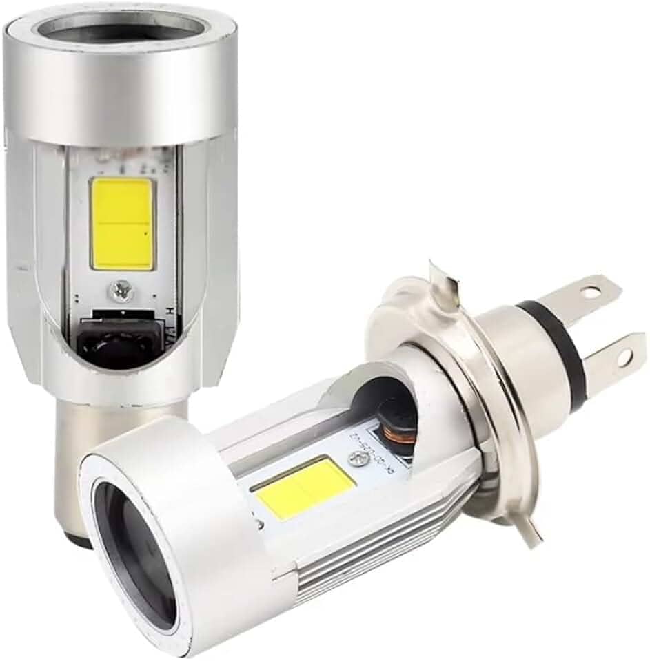 Lâmpada LED H4 30W 6000K com Cooler 3200 Lumens COB Alta Potência Farol Alto e Baixo para Carros e Motos