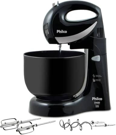 Batedeira Paris Power Mixer Turbo Preto portátil 127v