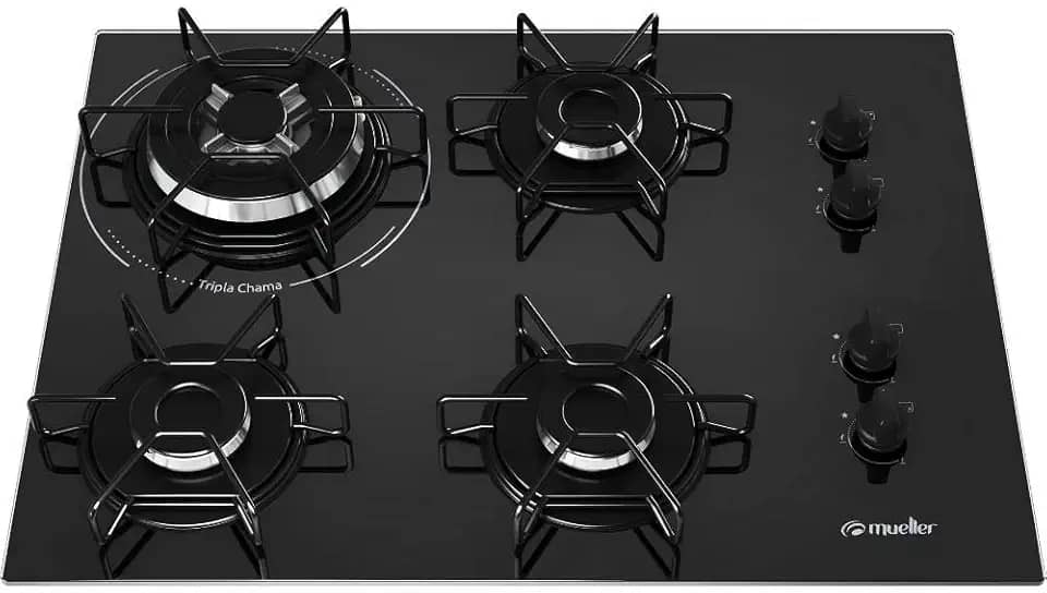 Cooktop Mueller 4 Bocas com Queimador Tripla Chama Mcg134bg1