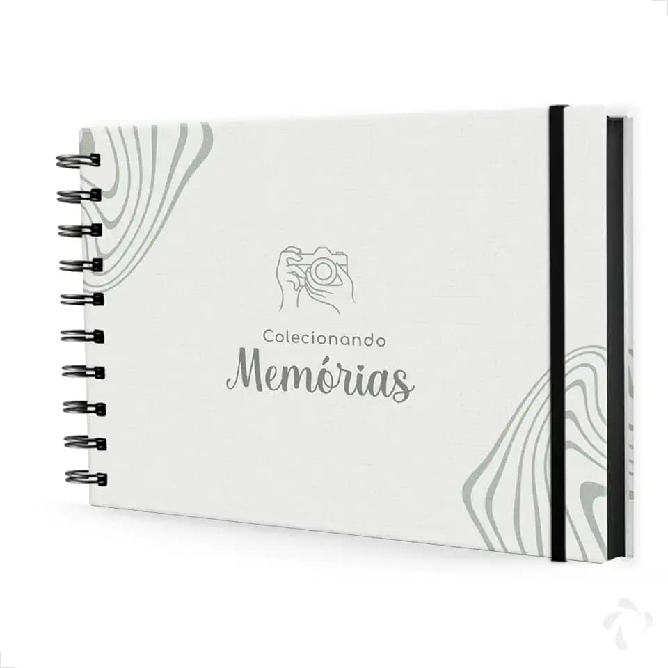 NISTI PRINT, Scrapbook Álbum Fotos Caderno Criativo Folha Preta Memórias