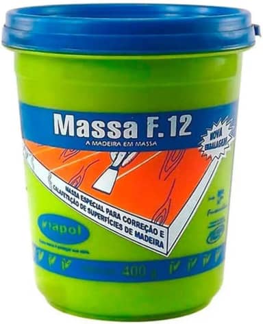 Massa F12 para Calafetar Madeira 400g Castanho