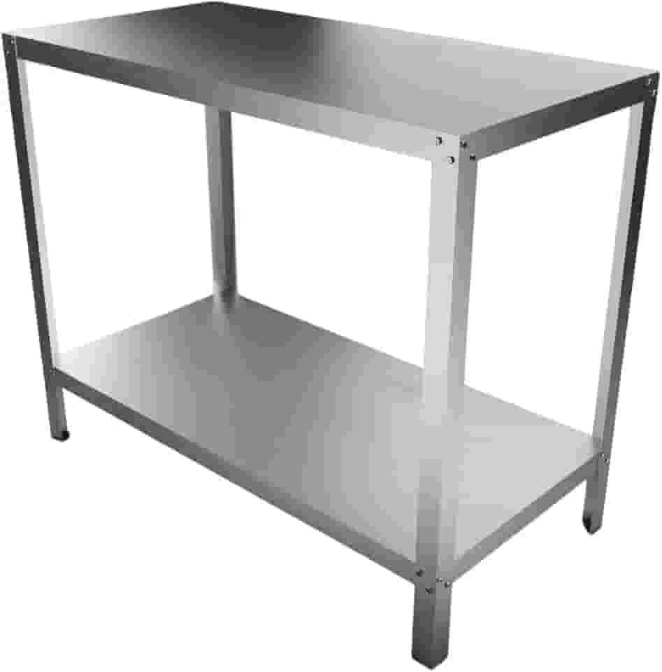 Balcão Duplo Em Inox Resistente, Salão, Cozinha, Bar Promo24