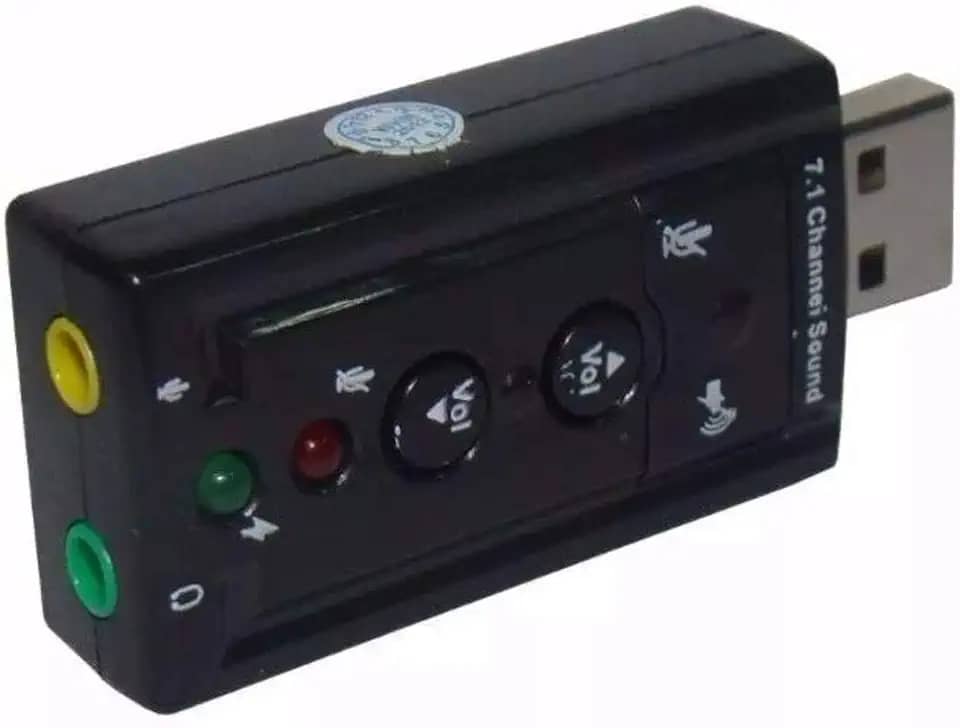 Adaptador Placa de Som USB 7.1 com P2 PC Notebook