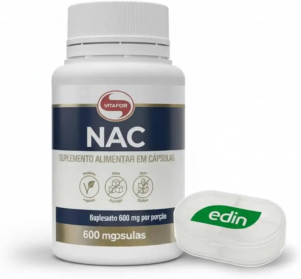 NAC 600mg Vitafor 60 Cápsulas + Porta Cápsulas