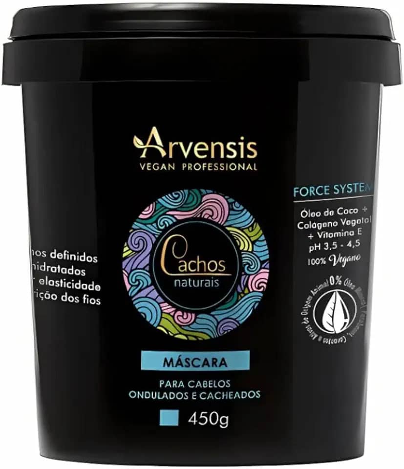 Arvensis – Máscara Capilar Cachos Ondulados/Cacheados 450g | Hidratação, Definição, Suavidade, Vegana, Para Ondulados