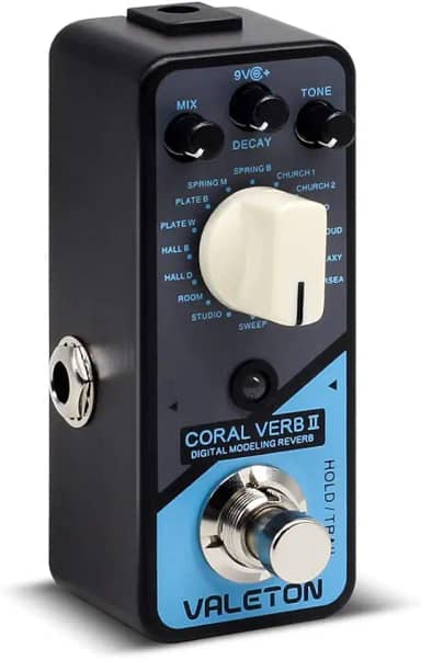 VALETON Pedal de efeitos de guitarra de reverberação digital Coral Verb II