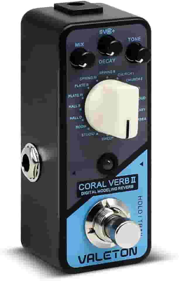 VALETON Pedal de efeitos de guitarra de reverberação digital Coral Verb II