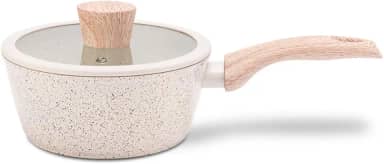 Brinox - Panela de Indução com Tampa Ceramic Life Sirius Ø20 cm 2,1L Revestimento Cerâmico Antiaderente - Vanilla