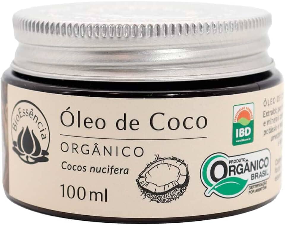 Óleo Vegetal de Coco Orgânico para Pele e Cabelo 100ml