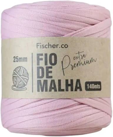 Fio de Malha Extra Premium Fischer 25mm x Rolo com 140m (07 ROSE ANTIGO)