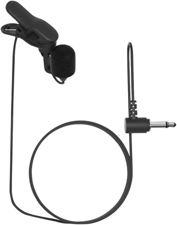 Microfone universal com fio para instrumentos com cabo de 2 m para flauta de bambu com espuma acústica profissional, preto com clipe