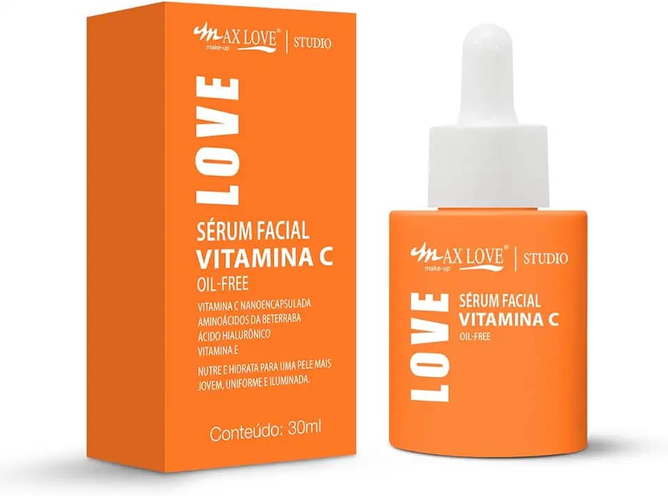 Sérum Facial Vitamina C Oil-Free - Max Love Anti-idade, Pele Iluminada